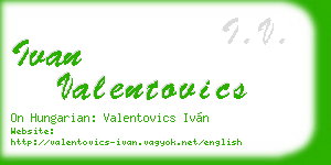 ivan valentovics business card